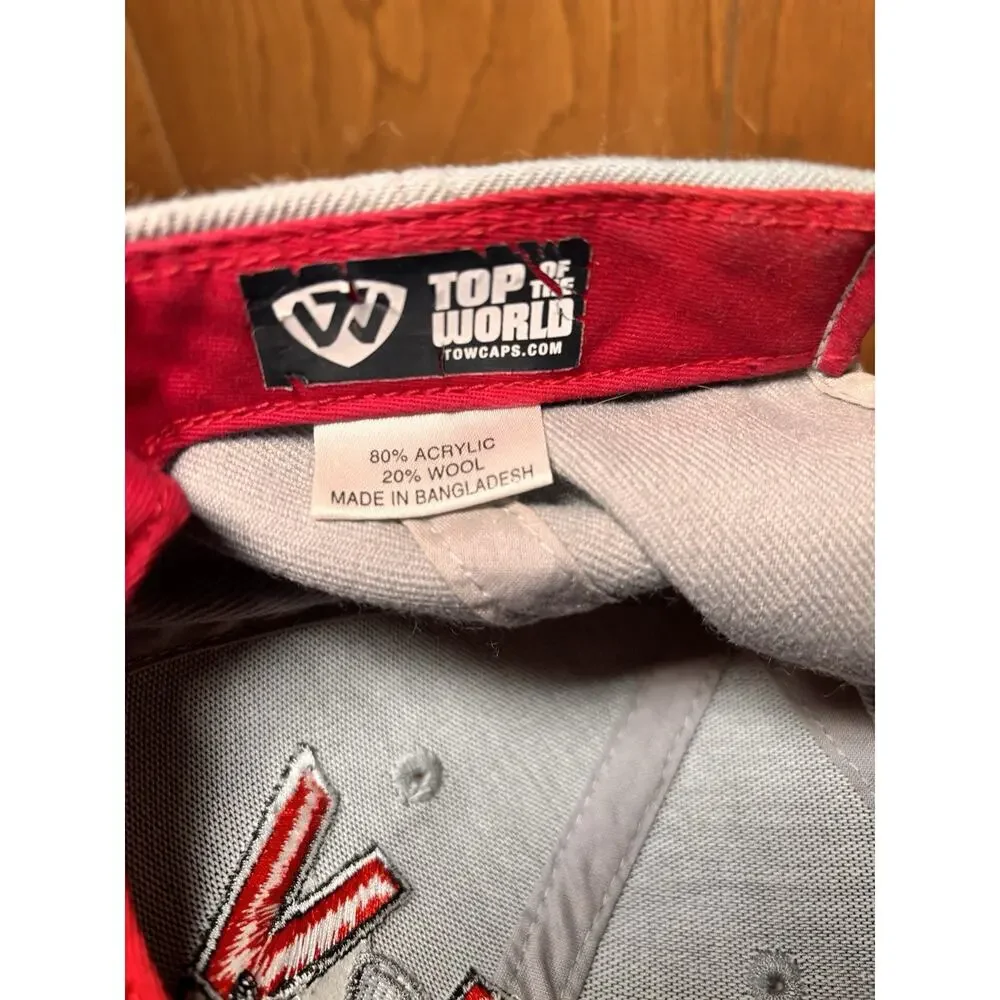 UNLV Rebels Wool Blend Snapback Hat Gray Red Top of the World NCAA